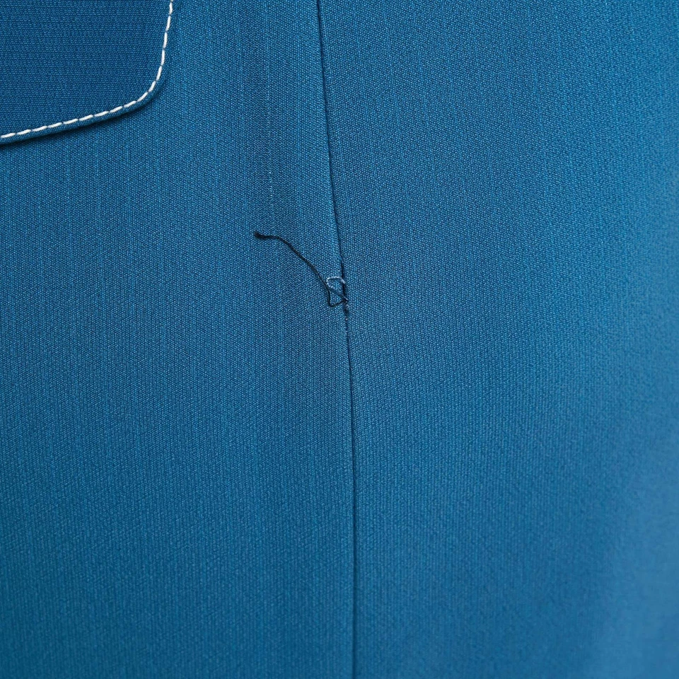 Peter Pilotto Blue Striped Crepe Lace Trim Short Skirt S - Image 3 of 4