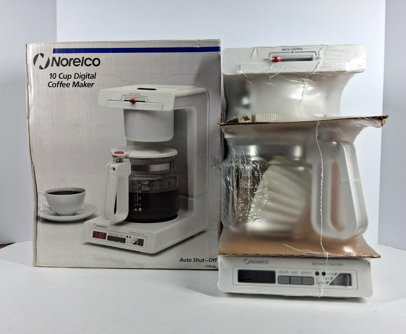 Vintage Norelco 10 Cup Digital Automatic Coffee Maker CT663e NEW In Box
