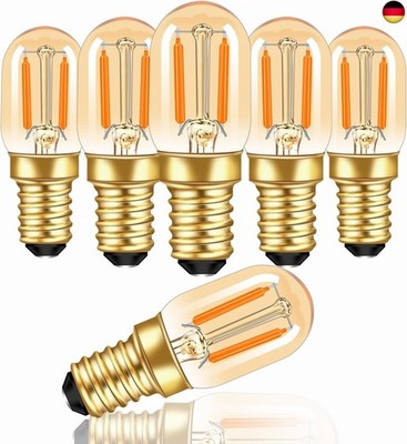 Caldarax E14 LED Glühbirne Warmweiss 1W, T22 Vintage Edison Birne Ersatz 10W,