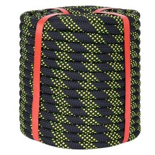 1/2 Inch Climbing Rope 100 Ft Black - 48 Strands Tree Climbing,1/2in Arborist...