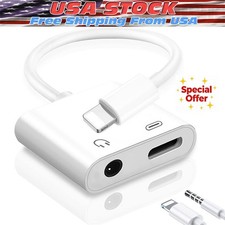 For iPhone 14 13 12 11 Pro Max to3.5mm AUX Headphone Jack Adapter Audio Splitter