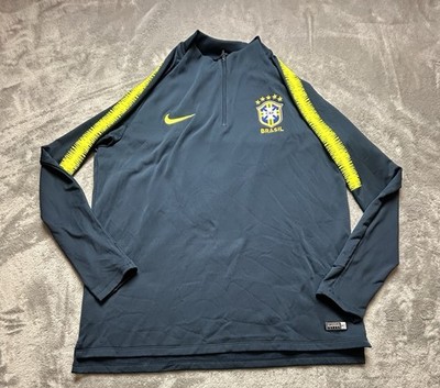 BRAZIL 2018 2019 TRAINING FOOTBALL SOCCER SQUAD DRILL TOP NIKE XL