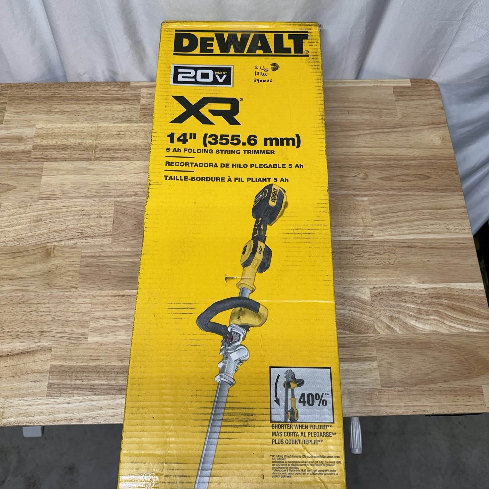 DEWALT DCST922P1 20V MAX 14 inch Cordless Folding Dual Line String ...