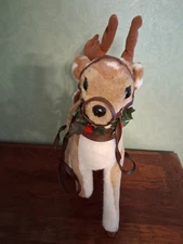 Reindeer Santa's Best Christmas Holiday Figure 20" Vintage UNTESTED NO CORD