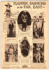 1923 Antique Magazine Illustration  “Flapper Fashions in the Far East”