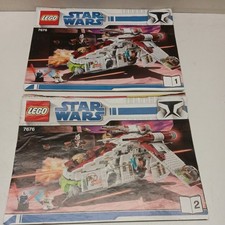 LEGO  !! INSTRUCTIONS ONLY !! FOR STARWARS 7676 REPUBLIC GUNSHIP
