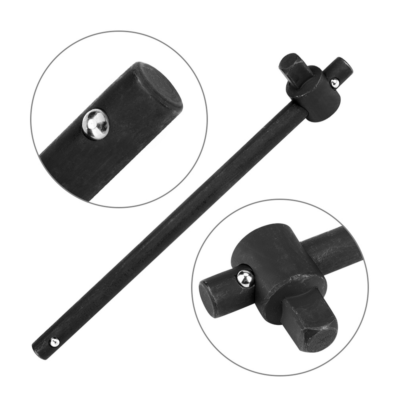 (1)Sliding T Handle Socket Wrench Breaker Bar Heavy Duty Steel