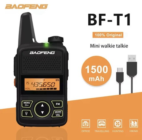 Walkie Talkie Baofeng BF-T1 Mini Radio de Dos Vías UHF 400-470MHz. Vendedor de Estados Unidos