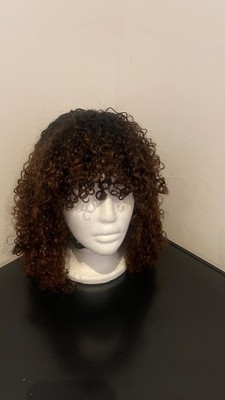 ### 12\ Zoll Echthaar Pixie lockige Perücke - kurze lockige Frisur