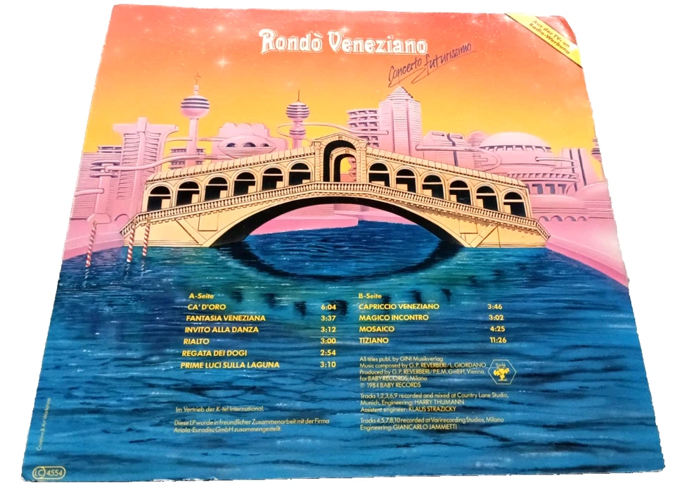 LP - Rondo Veneziano - Concerto Futurissimo - 1984 - DMM - Baby - Vinyl - EX - - Bild 2 von 2