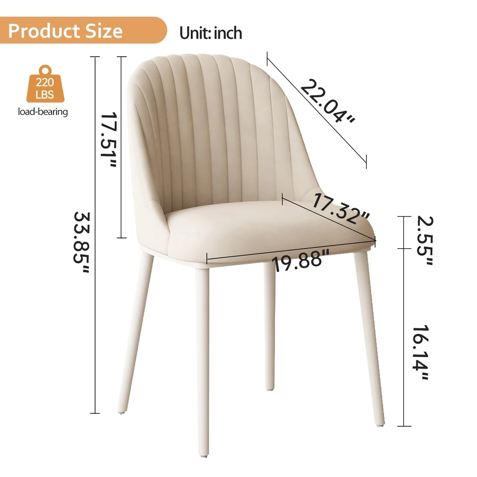 Conjunto de 2 cadeiras de jantar modernas de cozinha para sala de jantar sala de estar branca - Imagem 2 de 4