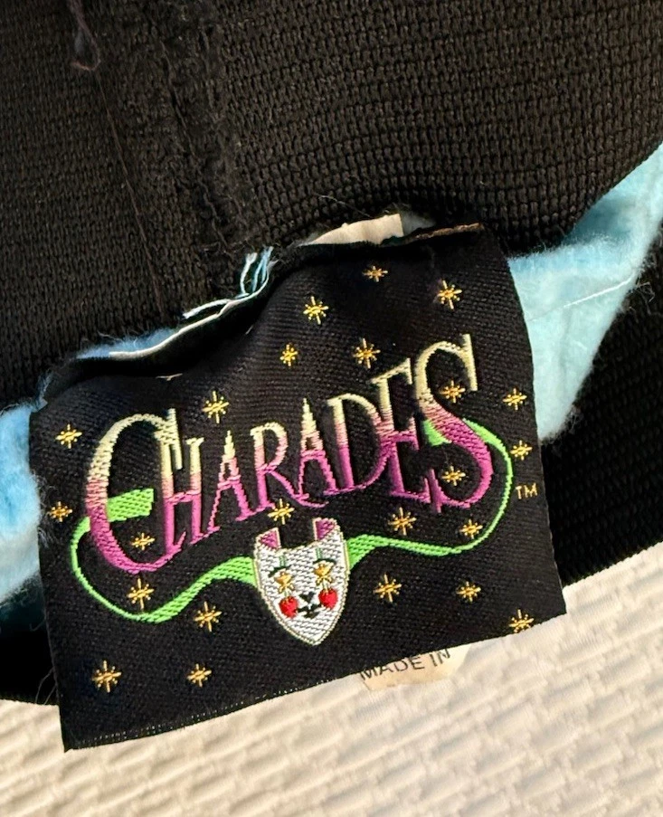 ✨ Charades 蓝色 50 年代风格贵宾犬裙成人 XS – 美国制造 🎀 — 第 4/4 张图片