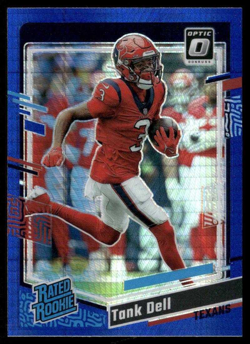 Tank Dell 2023 Donruss Optic Blue Hyper #245 RC Houston Texans