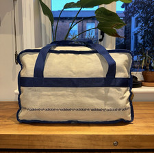 V RARO Borsone Vintage Adidas Tela Peter Black Keighley Made in UK Trifoglio