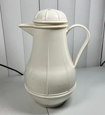 1 Liter Thermos Glass Lined Coffee Butler Carafe Model 440 White Made In Canada