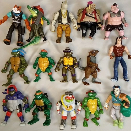 TMNT Action Figure Lot Playmates 1988-1991 Casey Jones Slash Splinter Vintage