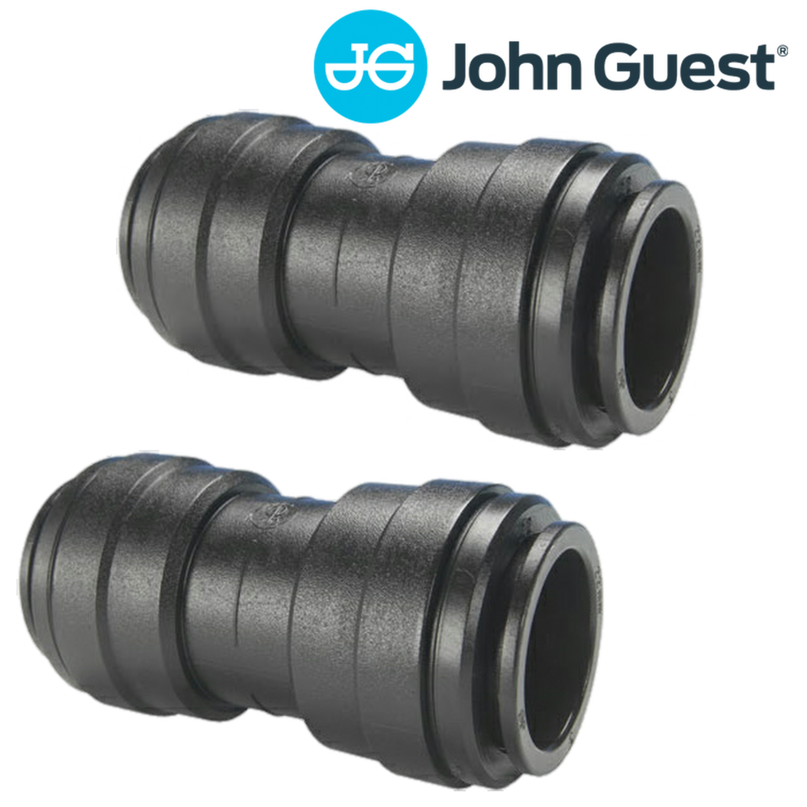 John Guest 3 x 1m Length Rigid Nylon Pipe OD 15mm + 2 x Straight