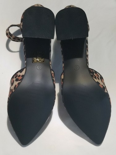 Boohoo Women's Leopard Print Low Block Suede Heels UK:6 US:8 EURO:39, FD1117439 - Picture 2 of 8