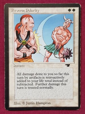 Magic The Gathering ANTIQUITIES REVERSE POLARITY white card MTG