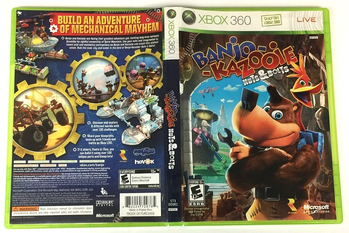 Banjo-Kazooie: Nuts & Bolts (Microsoft Xbox 360, 2008) - European