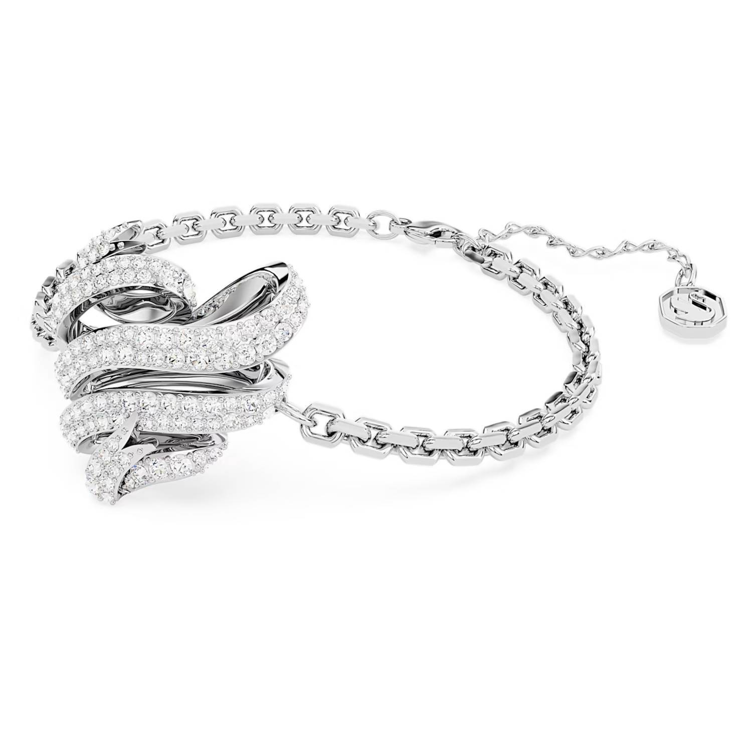 Bracciale Swarovski Volta 5652789 Bracelet Rodio Cristalli Cuore San valentino