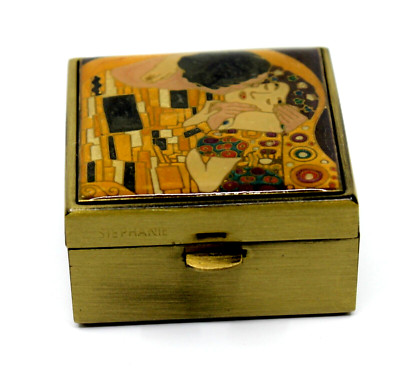 New Stephanie Pocket Travel Pill Box Size 2 Section Square 1.75 x 1.75 