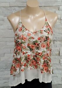 Women Front Floral Lace Overlay Sleeveless Tank Top Racerback Cotton Spandex Women Front Floral Lace Overlay Sleeveless Tank Top Racerback Cotton Spandex