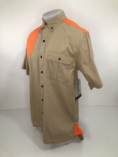 GAME GUARD / NEW w TAGS - BLAZE / KHAKI Men's Md. SHOOTER Hunting Shirt - Picture 3 of 6