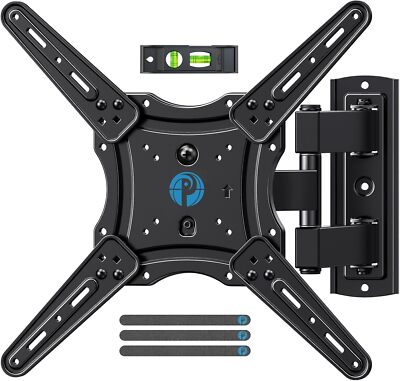 Full Motion TV Wall Mount for 26-60 inch Flat or Curved TVs up to 77 lbs