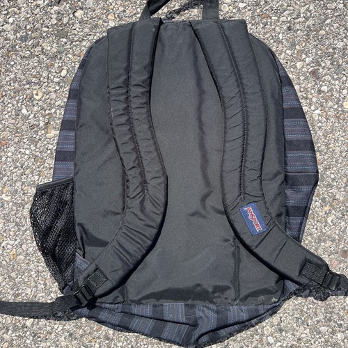 JanSport TDN7 großer Studentenrucksack Einheitsgröße blau mit Streifen Top Zustand - Bild 2 von 5