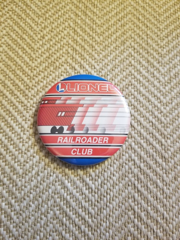  Vintage LIONEL Train Railroader Club Button Pin