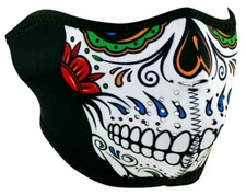 Zan Headgear Muerte Skull Neoprene Half Face Mask Motorcycle Snowboarding Ski
