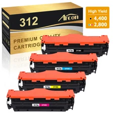 4-PK Toner Cartridge CF380A Black Color Set For HP 312A LaserJet Pro M476dn M476