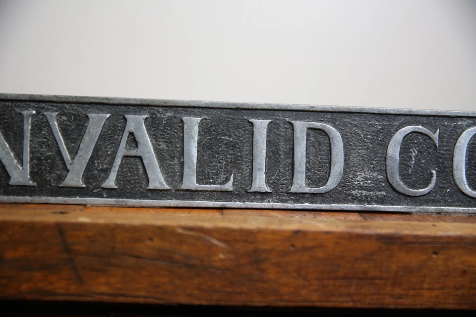 Vtg Funeral Invalid Coach License Plate Topper Car Emblem Sign Packard Hearse - Image 4 of 4