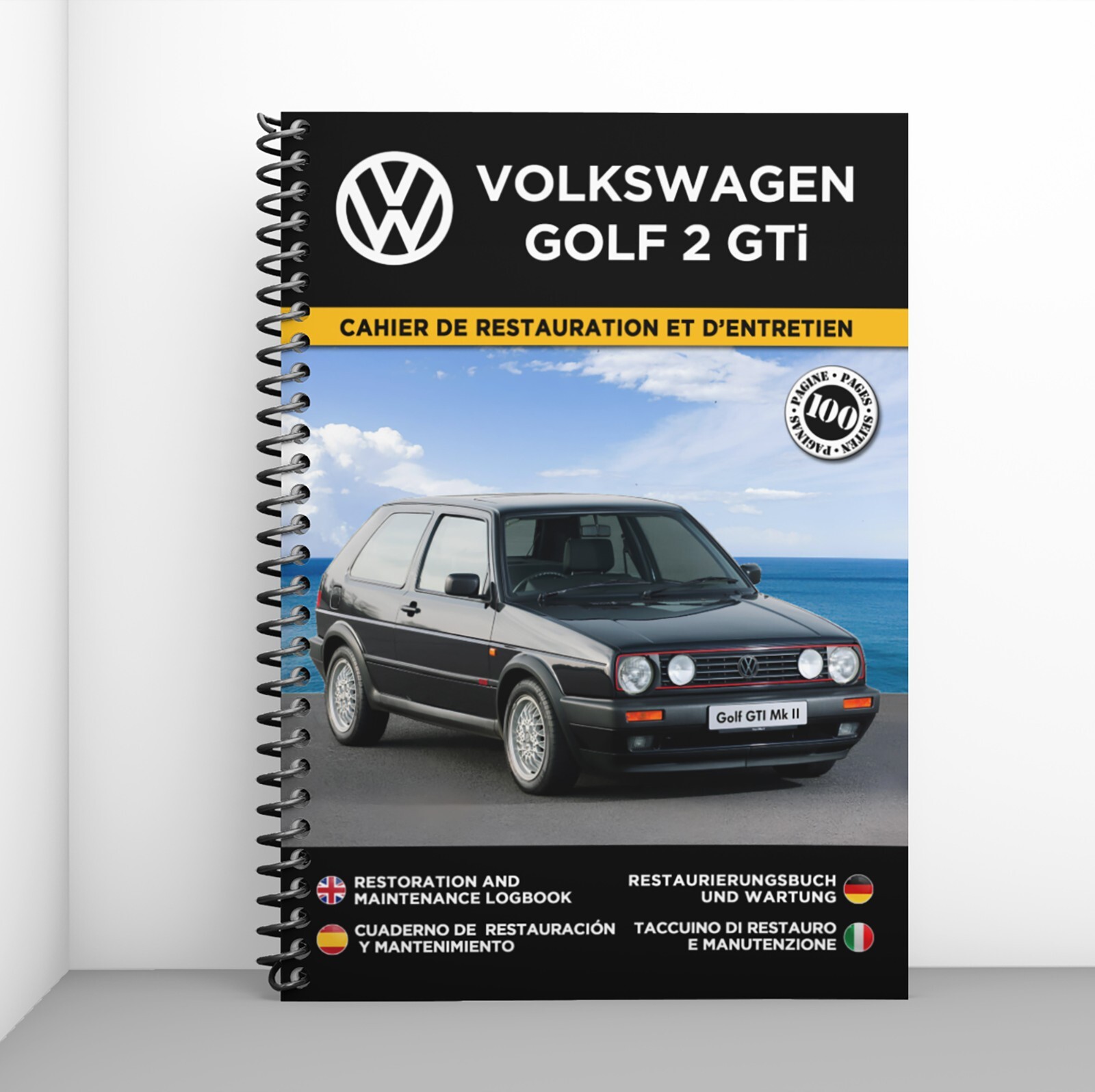 Carnet entretien Golf 2 GTI livre restauration mécanique Youngtimer Volkswagen
