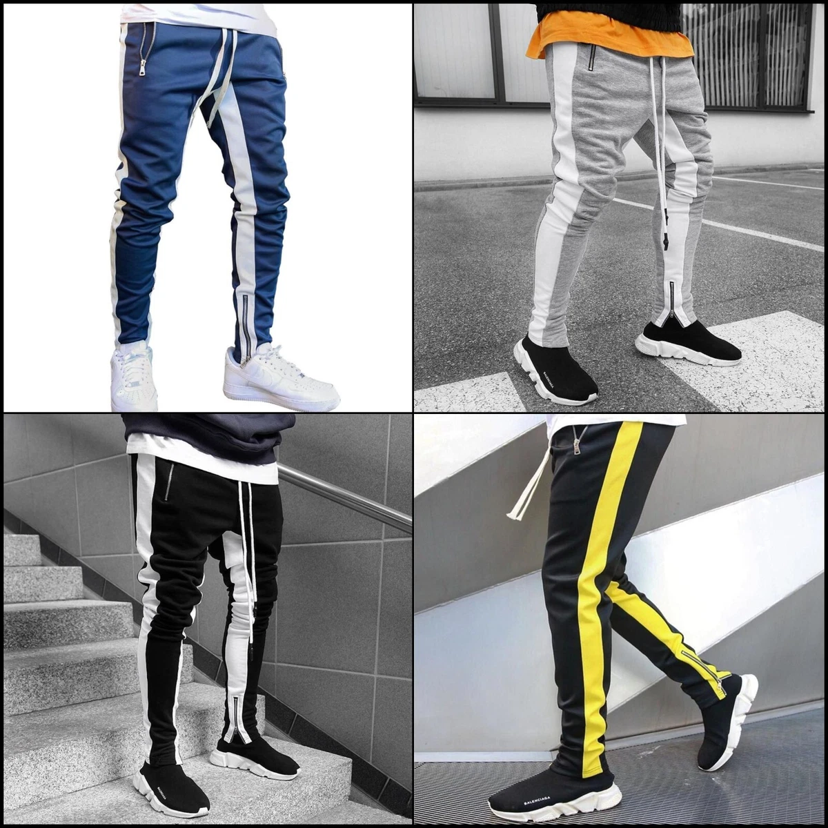 Pantalones Largos Deportivos De Gimnasio Para Hombre Chándal Moda Hip Hop  CasuaL