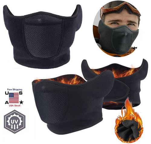 Winter Half Face Mask Windproof Balaclava Thermal Ski Mask for Outdoor Sports - Picture 2 of 14