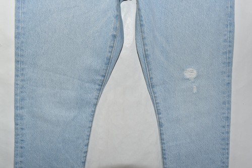 Jeans donna Levi's 501 S skinny vita alta effetto invecchiato blu chiaro nuovi taglia 29x28 - Foto 4 di 10