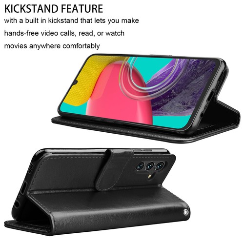 Funda de cuero billetera con soporte para teléfono Samsung Galaxy A15 A14 A54 5G A03S A13 - Imagen 44 de 75