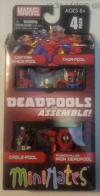 Marvel Minimates Diamond Select SDCC Exclusive Deadpools Assemble! 4 Pack NEW