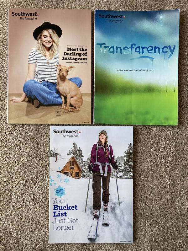 Southwest the Magazine, lot of 3 from 2015