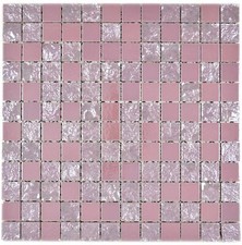 Mosaico IN Ceramica Fucsia Rosa Brillante Specchio Piastrelle Wand Wc 18-1111 I