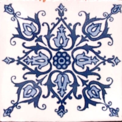 C#088) MEXICAN TILES CERAMIC HAND MADE SPANISH INFLUENCE TALAVERA MOSAIC ART