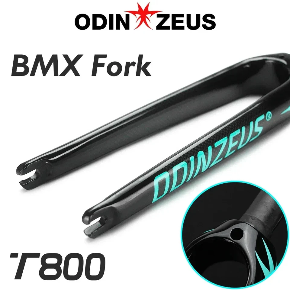 Horquilla rígida plegable de carbono para bicicleta BMX ciclismo V freno 28,6 mm 14-22 pulgadas Foto 4 de 4
