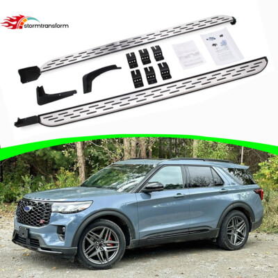 US Stock Side Steps for Ford Explorer 2020 - 2025 Running Boards Nerf Bar iBoard