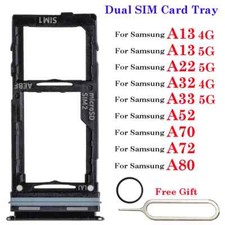 For Samsung A13 A22 A32 A33 A52 A70 A72 A80 Dual SIM Card Tray Slot Socket