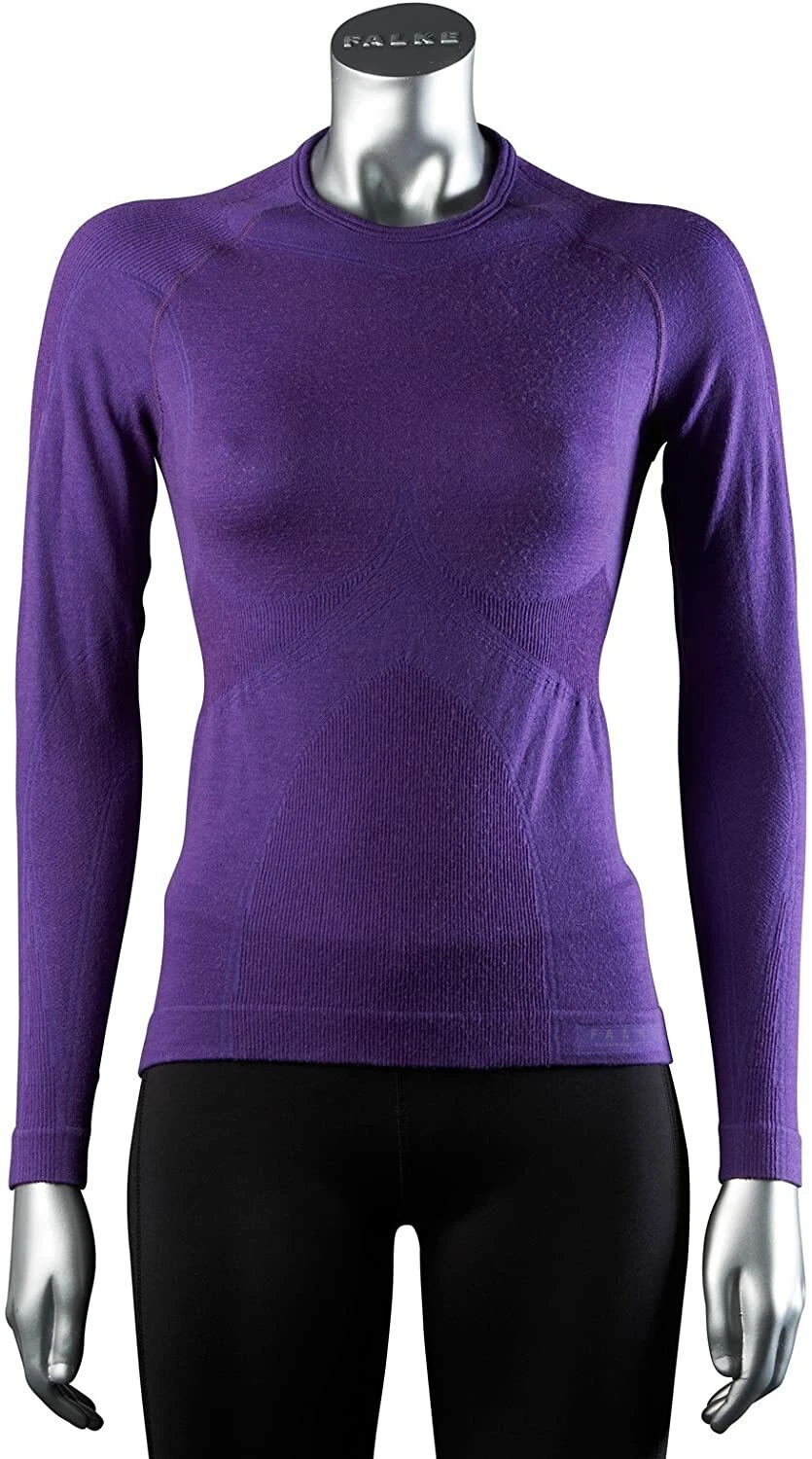 Falke Long sleeve Ladies Purple Ski Winter Thermals base layer top shirt
