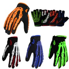 Men's Cycling Motorcycle Bike Racing Gloves Halloween Skeleton Skull Bone Gloves