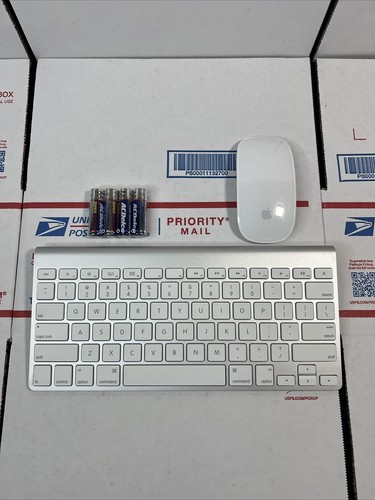 Apple Wireless Keyboard A1314 & A1296 Mouse +Batteries-WARRANTY-SAME DAY SHIP *3 - Afbeelding 3 van 7