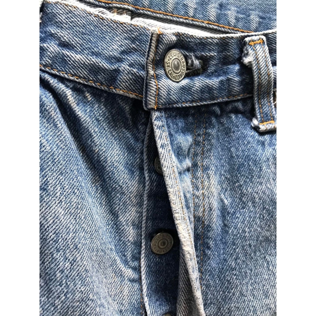 1990s LEVIS 501 Thrashed Patchwork Vintage Denim Size 32” Waist | eBay